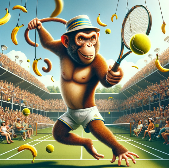 Monkey Plays Tennis