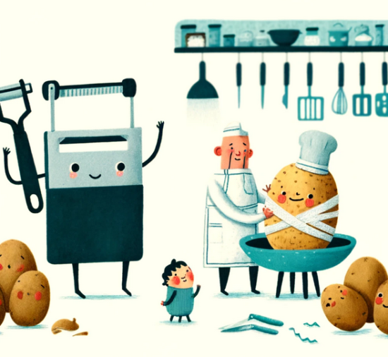 A peeler is with a healer